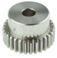 521-6761 RS PRO Stainless Steel 30 Teeth Spur Gear, 1 Module, 8mm Bore Diam, 30mm Pitch Diam, 25mm Hub Diam