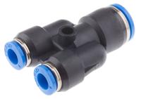 qsy-10-6 Festo QSY Series Y Tube-to-Tube Adaptor, Push In 10 mm to Push In 6 mm, Tube-to-Tube Connection Style, 130611