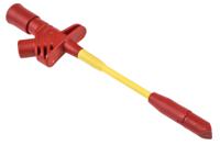 935980217 Hirschmann Test & Measurement Black/Red Grabber Clip with Split Clamp, 10A, 1kV, 4mm Socket