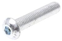 822-9230 RS PRO Bright Zinc Plated Steel Hex Socket Button Screw, ISO 7380, M10 x 50mm