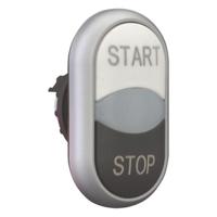 78635828-m22-ddl-ws-gb1gb0m22-a Eaton RMQ Titan M22 Series Black/White Illuminated Momentary Push Button Head, 22mm Cutout, IP66
