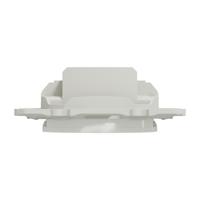 s520445 White Male 1 Outlet Socket, Flush Mount