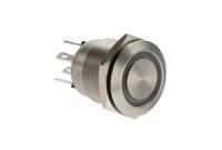 mpi00228d5 Bulgin MPI002 Series Illuminated Push Button Switch, Momentary, Panel Mount, 19.2mm Cutout, SPST, Green/Blue LED, 24V