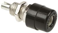 930176100 Hirschmann Test & Measurement Black Female Banana Socket, 4 mm Connector, Solder Termination, 32A, 30 V ac, 60V dc, Tin