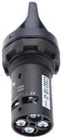 1sfa619201r1026-c2ss2-10b-20 ABB Short Handle Black Selector Switch - (SPST) 22mm Cutout Diameter 2 Positions