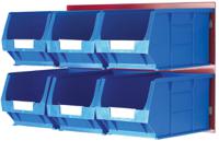 424-5409 RS PRO PP Louvre Panel Storage Unit, 300mm x 455mm x 300mm, Blue, Red