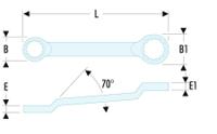 55a27x29 Facom 55A Series Ring Spanner, 27mm, Metric, Double Ended, 353 mm Overall
