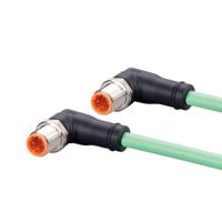 evc922 ifm electronic Male 4 way M12 to Female 4 way M12 Communication Cable, 10 m