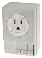 035040-01 STEGO SD035 Light Grey 1 Gang Plug Socket, 15A, NEMA 5-15R, Indoor Use
