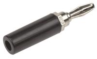 bu-00244-0 Mueller Electric Black Male Banana Plug, 4 mm Connector, 15A, Nickel Plating