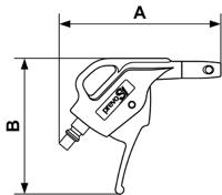 abg-06osh PREVOST 6bar Air Blow Gun, ARO 6 Air Inlet (BSP)