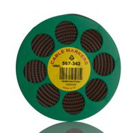 515-03946-hgdc2-5-1-pvc-bn HellermannTyton Helagrip Slide On Cable Markers, White on Brown, Pre-printed "1", 2 → 5mm Cable, 515-03946