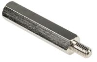 806-6685 RS PRO Standoff, M6 x M6 Thread, 45mm Body, Steel, Male/Female, 10mm Stud