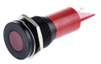 211-847 RS PRO Red Panel Mount Indicator, 12V ac/dc, 16mm Mounting Hole Size, Solder Tab Termination