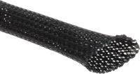 408-271 RS PRO Expandable Braided PET Black Cable Sleeve, 25mm Diameter, 10m Length