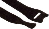 130-00012-textie-s-pa66pp-bk HellermannTyton Cable Tie, Hook and Loop, 150mm x 12.5 mm, Black PA (Loop), PP (Hook), Pk-10