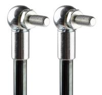 swv1080800028 Camloc Steel Gas Strut, with Ball & Socket Joint, End Joint, 445.0mm Extended Length, 200.0mm Stroke Length