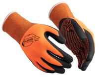 guide-579-t11 GUIDE GLOVES GUIDE 579 Black, Orange Elastane, Nitrile, Nylon Work Gloves, Size 11, Nitrile Coating