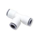 6304-06-00wp2 Legris LF6300 LIQUIfit Series Tee Tube-to-Tube Adaptor Push In 6 mm, Push In 6 mm to Push In 6 mm, Tube-to-Tube