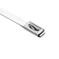 111-93339-mbt33s-ss316-ml HellermannTyton Cable Tie, Roller Ball, 838mm x 4.6 mm, Metallic 316 Stainless Steel, Pk-100