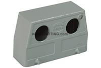 19300160666 HARTING Han B Heavy Duty Power Connector Hood, M25 x 2 Thread, Angled