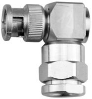 j01000b1195 Telegartner, Plug Cable Mount BNC Connector, 50Ω, Clamp Termination, Right Angle Body