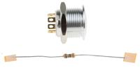 175-8514 RS PRO Illuminated Push Button Switch, Momentary, Panel Mount, 16mm Cutout, SPST, Red LED, 36V dc, IP67