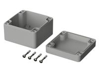 03210000 Bopla Euromas Series Grey ABS Enclosure, IP66, Flanged, Grey Lid, 82 x 80 x 55mm