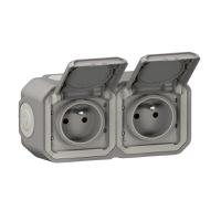 069768l Legrand Grey Plug Socket, 2 Poles, NF Socket