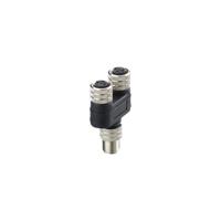 e12269 ifm electronic Side Entry, Top Entry 1 Pole M8 Plug to 2 Pole M8 Socket Adapter