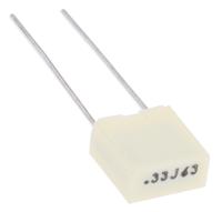 r82dc3330dq60j KEMET R82 Polyester Film Capacitor, 40 V ac, 63 V dc, ±5%, 330nF, Through Hole