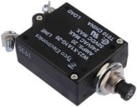 w23-x1a1g-20 TE Connectivity Thermal Circuit Breaker - W23  Single Pole 50 V dc, 250V ac Voltage Rating, 20A Current Rating