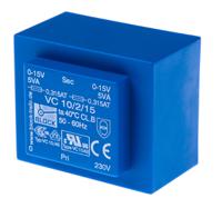 vc-10215 Block 15V ac 2 Output Through Hole PCB Transformer, 10VA