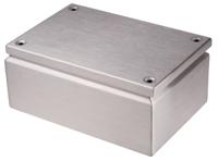 842-8320 RS PRO Unpainted Stainless Steel Terminal Box, IP66, 300 x 200 x 120mm