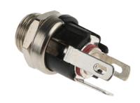 1614-19 Lumberg, 16 DC Socket Rated At 500.0mA, 12.0 V, Panel Mount, length 13.2mm, Nickel, Silver