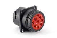 ahd10-9-1939p Amphenol Industrial Circular Connector, 9 Contacts, Flange, Standard Connector, Plug, Female, IP67, AHD Series