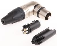 nc4frx Neutrik Cable Mount XLR Connector, Right Angle, Female, 50 V ac, 4 Way, Silver over Nickel Plating