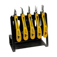 3-650-v Bernstein 3-650-V 5-Piece Plier Set, Angled, Bent, Flat, Straight Tip, ESD, 120 mm Overall