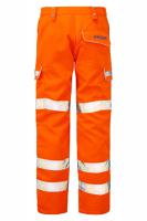 pr336t-28 PULSAR PR336 Orange Hi Vis Trouser Water Repellent 28 in 28 in Leg Length 33in
