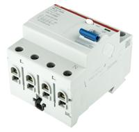 2csf204001r1250-f204-ac-25003 ABB F200 RCCB, 25A, 4 Pole, 30mA, Type AC