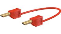280056-02522 Staubli Test lead, 19A, 30 → 60V, Red, 25cm Lead Length