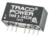 tmr-3-2423e TRACOPOWER TMR 3E DC-DC Converter, ±15V dc/ ±100mA Output, 18 → 36 V dc Input, 3W, Through Hole, +85°C Max Temp