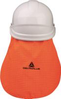 necalorfl Delta Plus Polyester, Polyurethane Orange Hard Hat Neck Guard, DELTA PLUS Safety Helmets Ranges