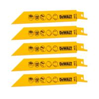 dt2384-qz DeWALT, 18 Teeth Per Inch Metal 152mm Cutting Length Reciprocating Saw Blade, Pack of 5