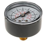 18-013-989 Norgren Analogue Pressure Gauge 10bar Back Entry 40mm Outside Diameter, UKAS