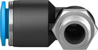 qsl-18-8 Festo QS Series Elbow Threaded Adaptor, R 1/8 Male to Push In 8 mm, Threaded-to-Tube Connection Style, 153048