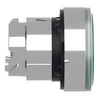 zb4bh033 Schneider Electric Harmony XB4 Series Green Illuminated Maintained Push Button Head, 22mm Cutout, IP66, IP67, IP69K