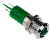 210-131 RS PRO Green Panel Mount Indicator, 230V ac, 14mm Mounting Hole Size, IP67