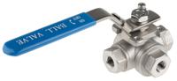 499-1865 RS PRO Stainless Steel L Port, 3 Way, Ball Valve, Threaded, BSPP 1/4in, 68bar Operating Pressure