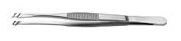 136-9800 RS PRO 145 mm, Stainless Steel, Grooved; Cylindrical, Tweezers